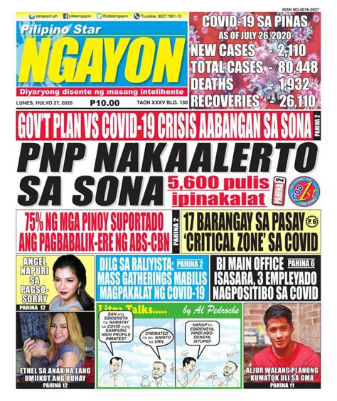 pilipino star ngayon latest news.